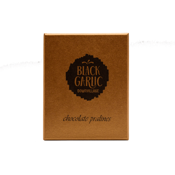 Black Garlic pralines front